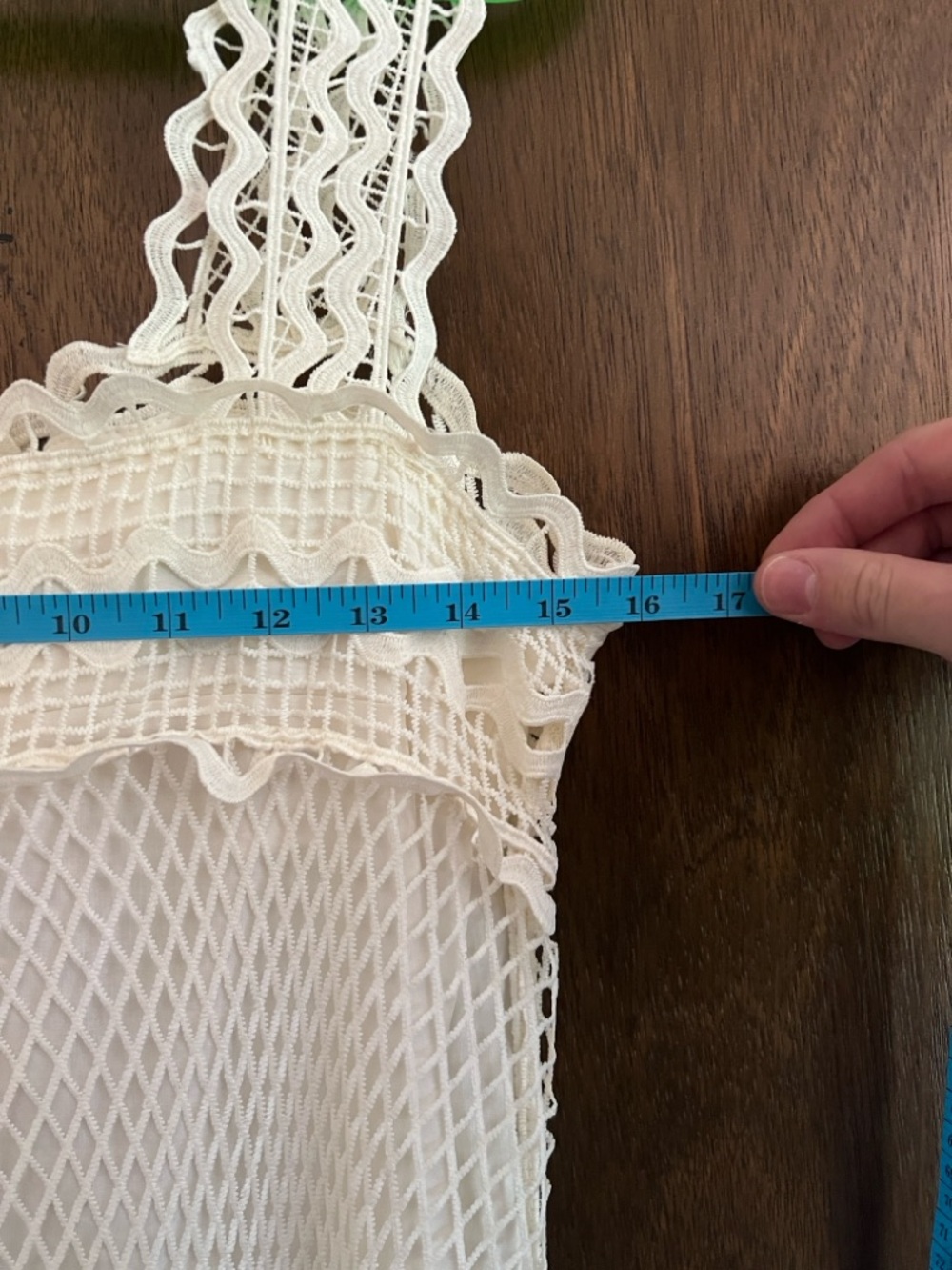 Cream Lace Button-Front Women's Dress - Picture 6 of 13